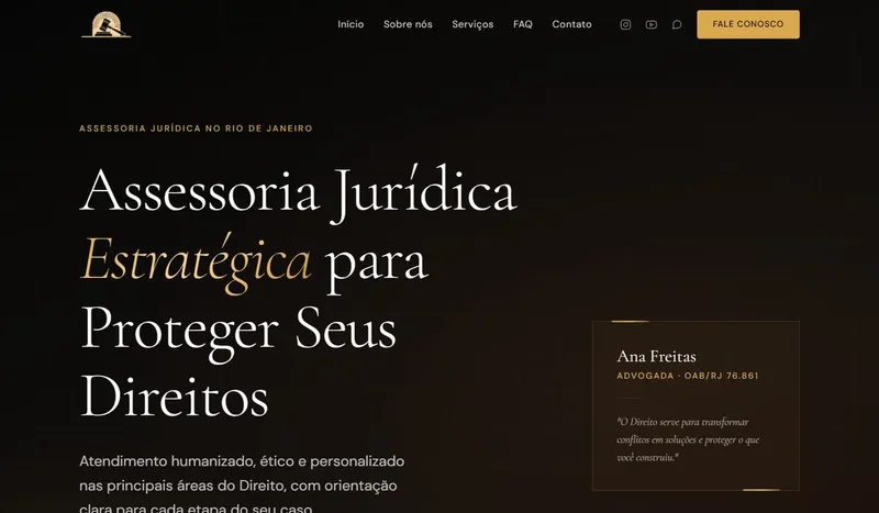 Landing Page Jurídica — Ana Freitas Assessoria Jurídica
