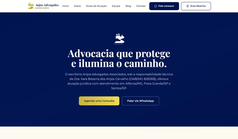 Site Institucional Jurídico — Anjos Advogados Associados