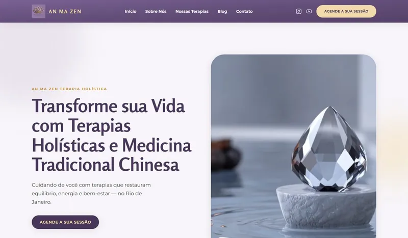 Site Institucional de Terapias Holísticas — An Ma Zen Terapia Holística