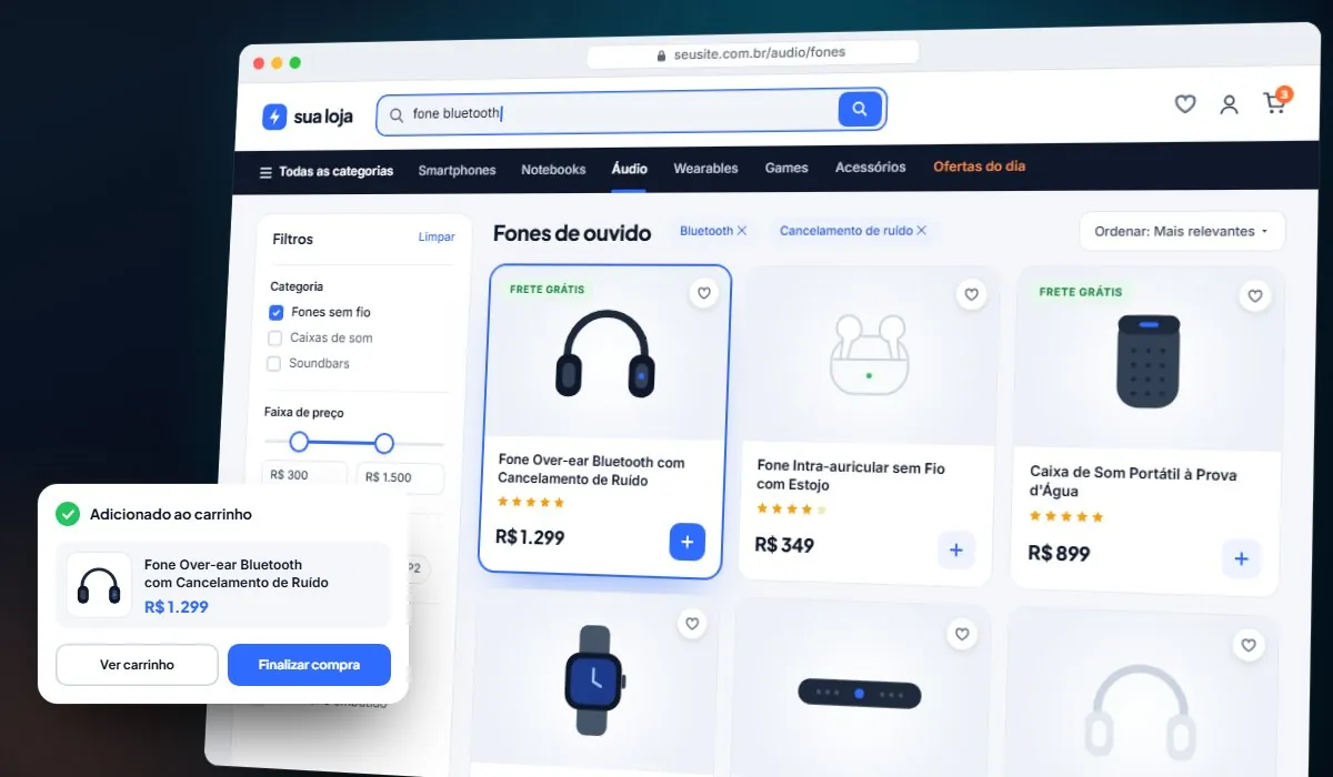 E-commerce de Eletrônicos — Conceito para loja de eletrônicos