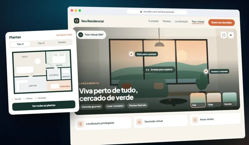 Landing Page Imobiliária — Conceito para lançamento imobiliário