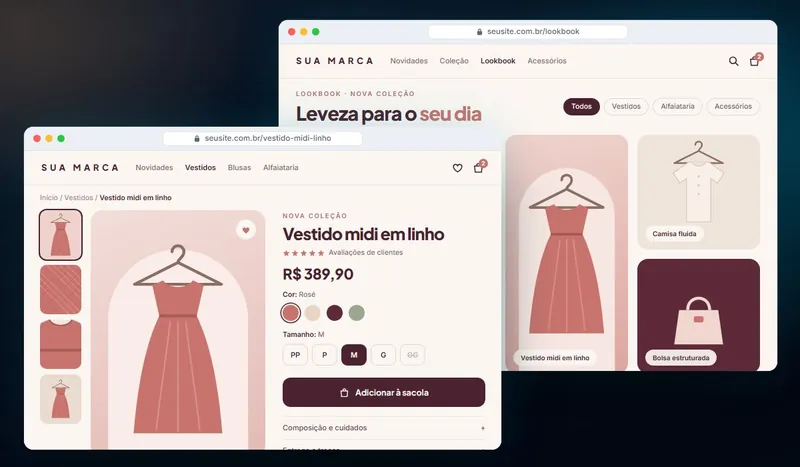 Loja Virtual de Moda — Conceito para ateliê de moda feminina