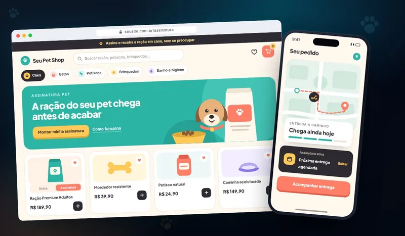 Loja Virtual Pet — Conceito para pet shop