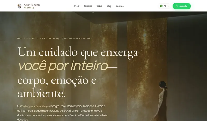 Site Institucional de Terapias Integrativas — Quantic Sante Terapias